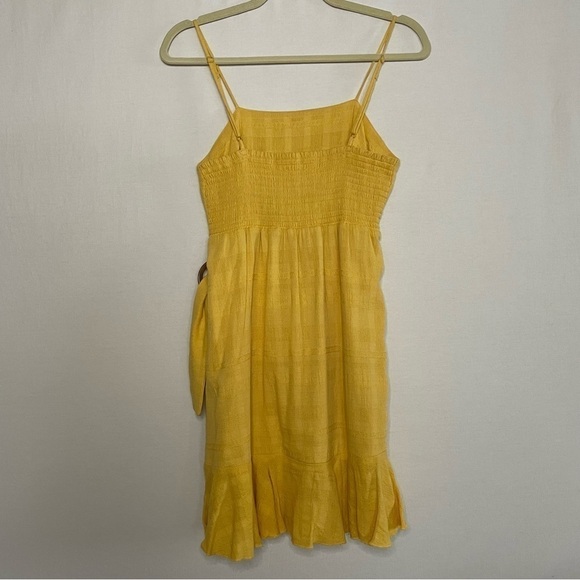 American Eagle Flattering Boho Ruffle Trim Side Tie Mini Dress - Picture 8 of 15